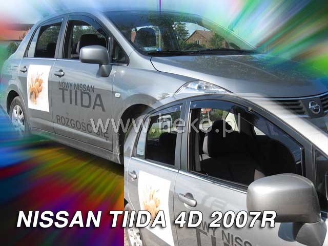 Owiewki szyb na boczne drzwi, NISSAN TIDA, 4 drzw., 2007