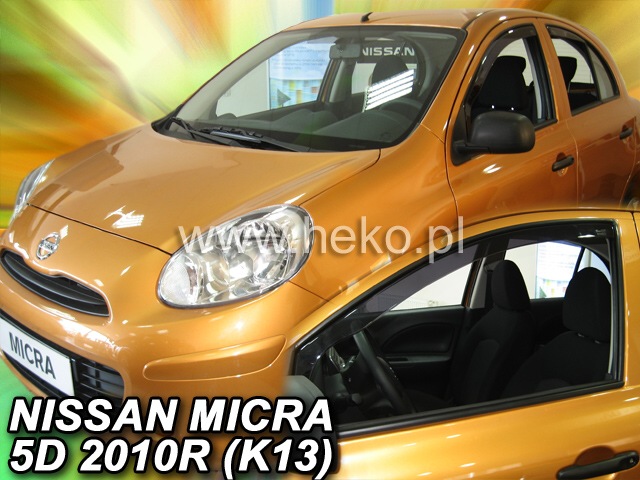 Owiewki szyb na boczne drzwi, Nissan Micra K13, 5 drzw