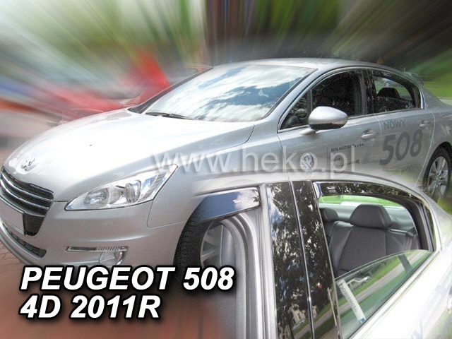 Owiewki szyb na boczne drzwi, Peugeot 508 4/5 drzw., 2011