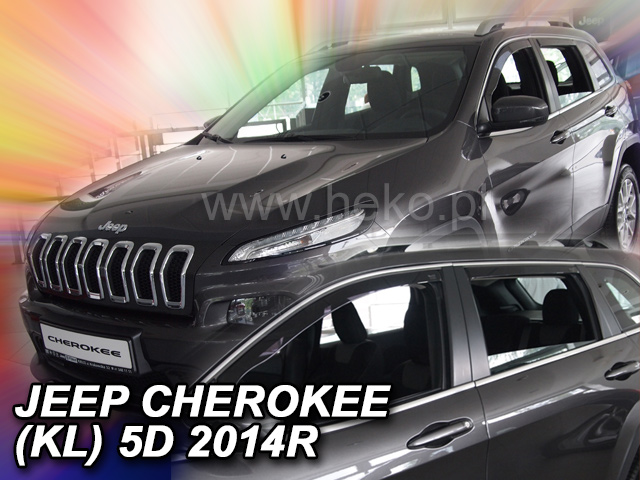 Owiewki szyb na boczne drzwi, Jeep Cherokee, 5 drzw., 2014>