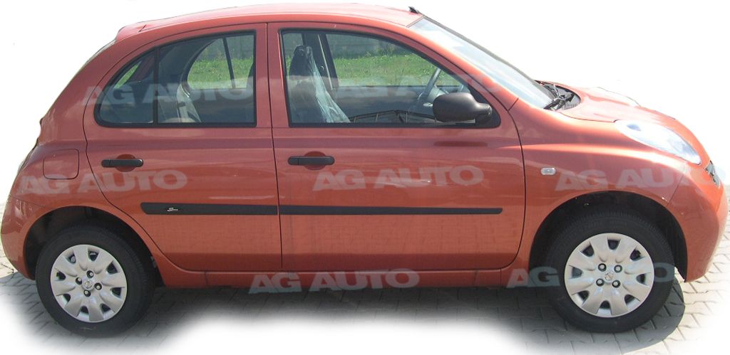 Listwy boczne na drzwi ochronne, Nissan Micra K12, 2003