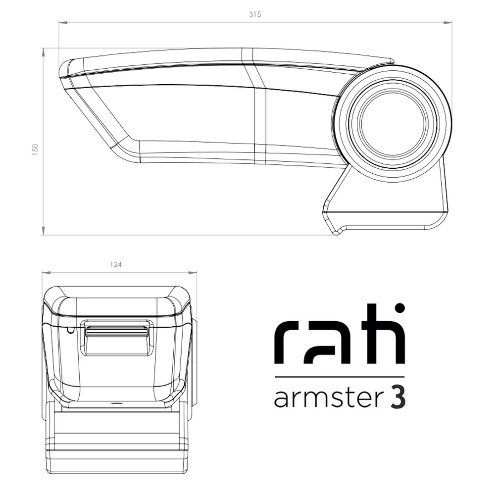Podłokietnik Armster 3, VW e-UP, 2013-