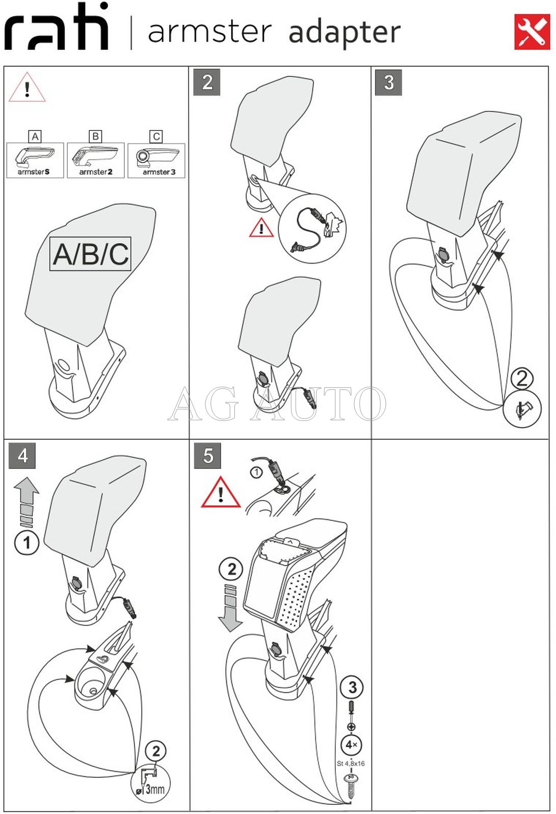 Podłokietnik Armster 3, Dacia Lodgy, 2018- , +12V kabel, tkanina