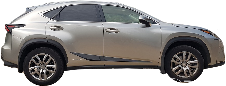 Ochranné boční lišty na dveře, Lexus NX, 2014,