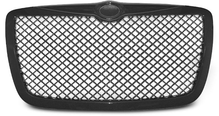 thumbnail image 2 of Glossy Black Vertical Grille For 2004-2010 Chrysler 300/300C – Front Bumper Hood Grille 2 of 5